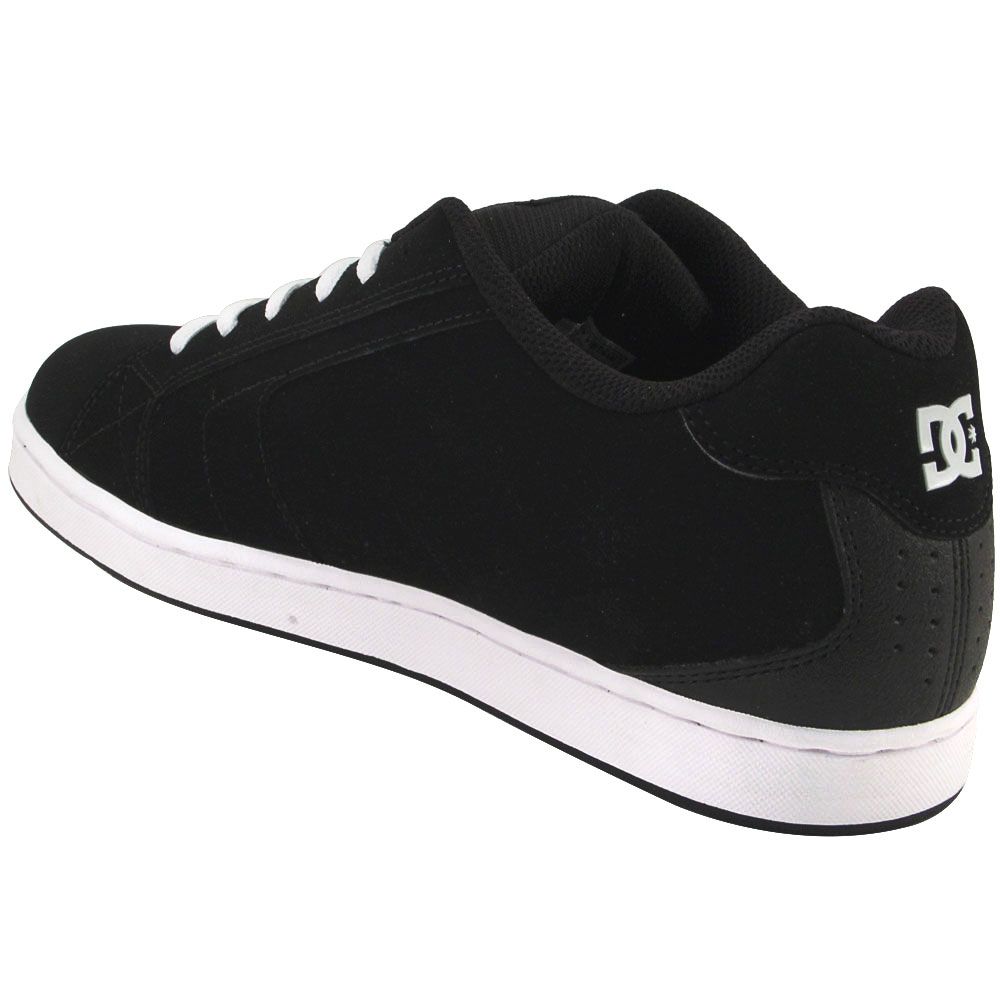 DC Shoes Net Skate Shoes - Mens Black White Back View