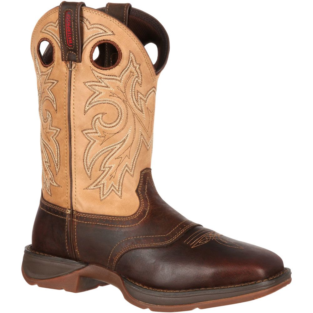 Durango Rebel Saddle Up Mens Non-Safety Toe Work Boots Brown Tan