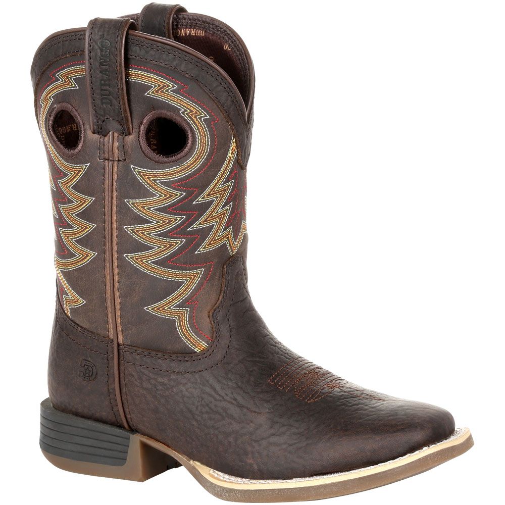 Durango Lil Rebel Pro Brown Little Kids Western Boots Dark Brown