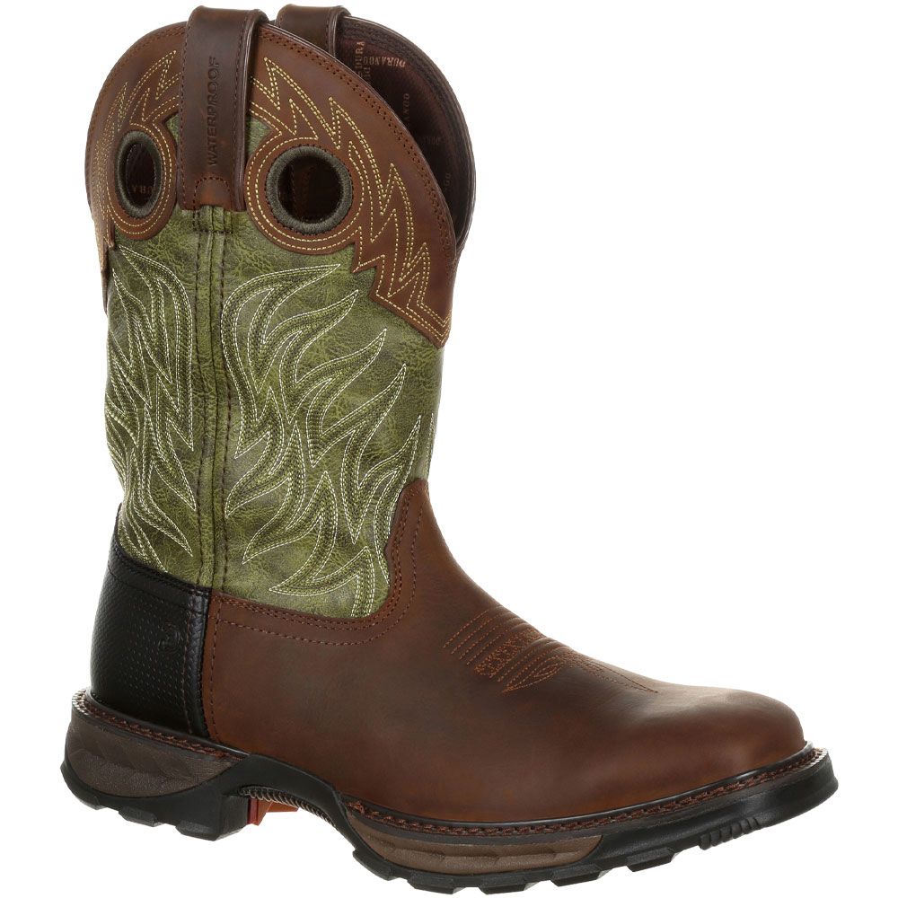 Durango Maverick XP Green Mens Non-Safety Toe Work Boots Brown