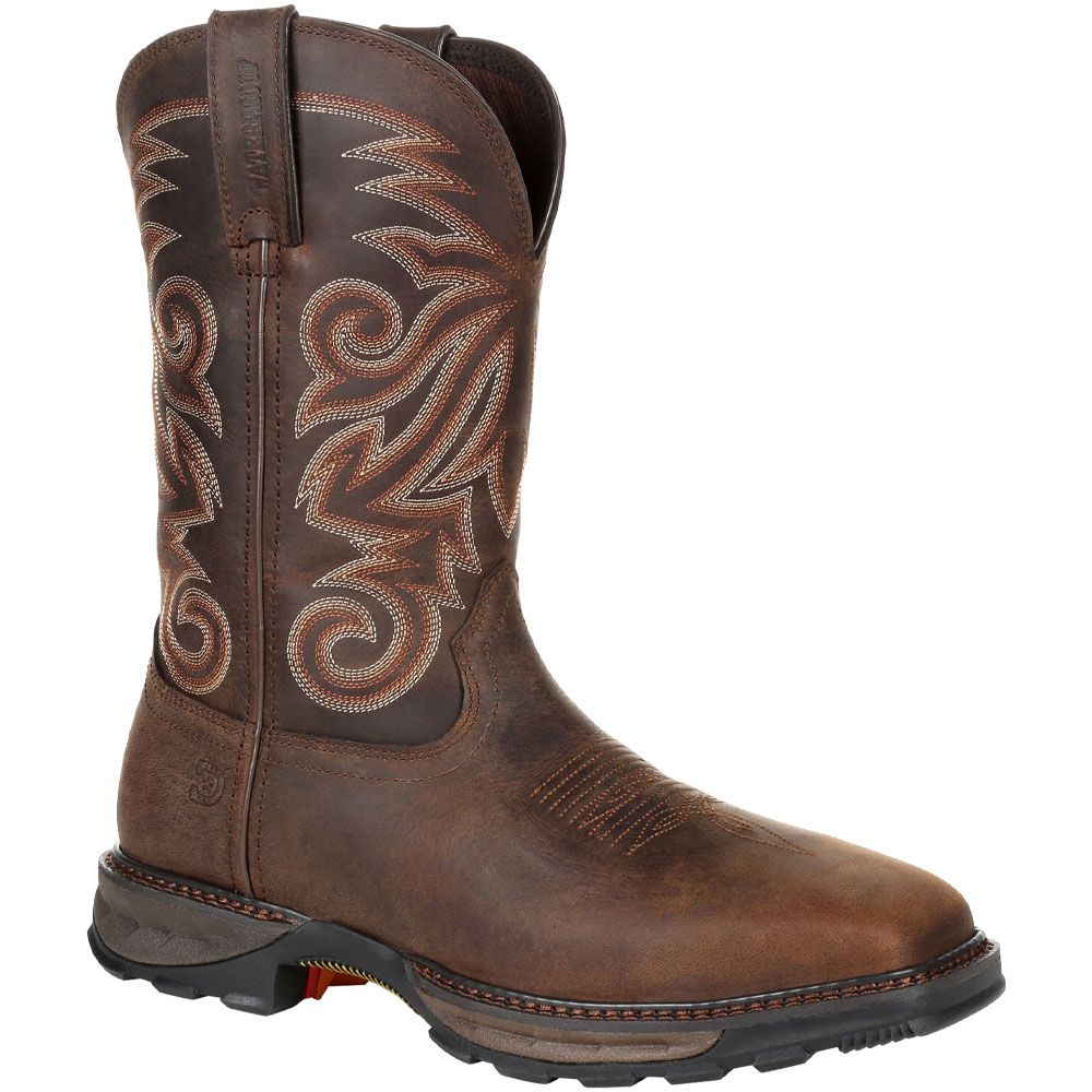 Durango Maverick XP Steel Toe Waterproof Western Work Boots Brown