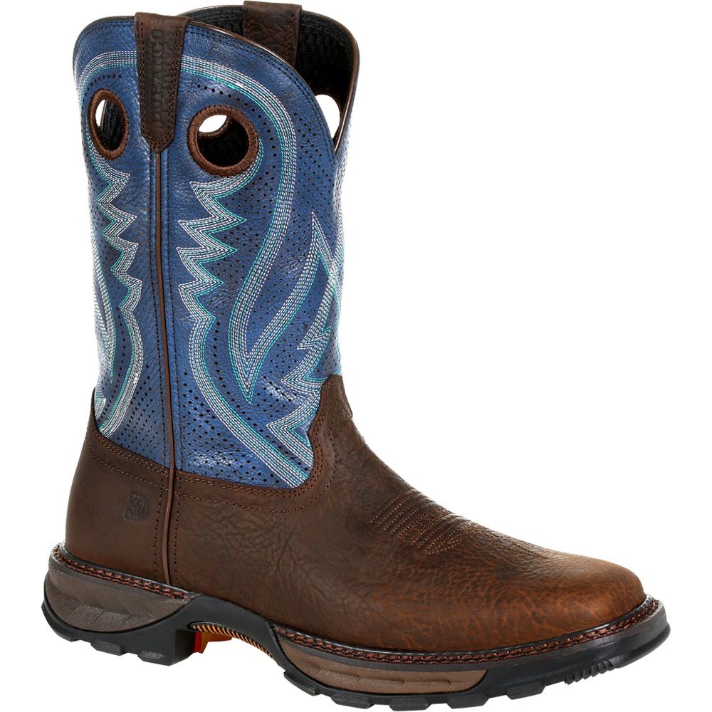 Durango Maverick XP Ventilated Blue Mens Non-Safety Toe Work Boots Brown