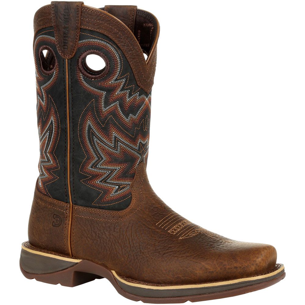 Durango Rebel Chocolate Black Mens Western Boots Brown