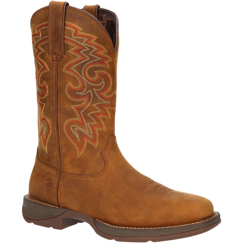 Durango Rebel Waterproof 12" Mens Western Boots Russet