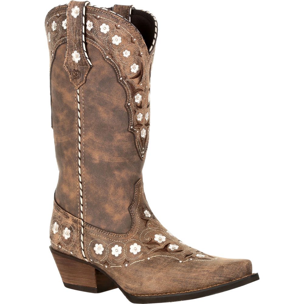 Durango Crush Floral Womens Western Boots Driftwood