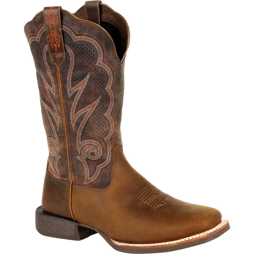 Durango Lady Rebel Pro Cognac Ventilated Womens Western Boots Distressed Cognac