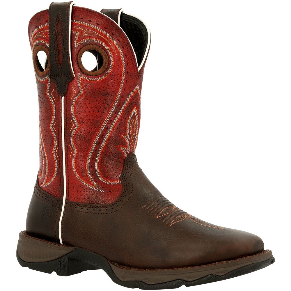 Durango Lady Rebel Crimson Womens 11" Western Boots Dark Chestnut Crimson