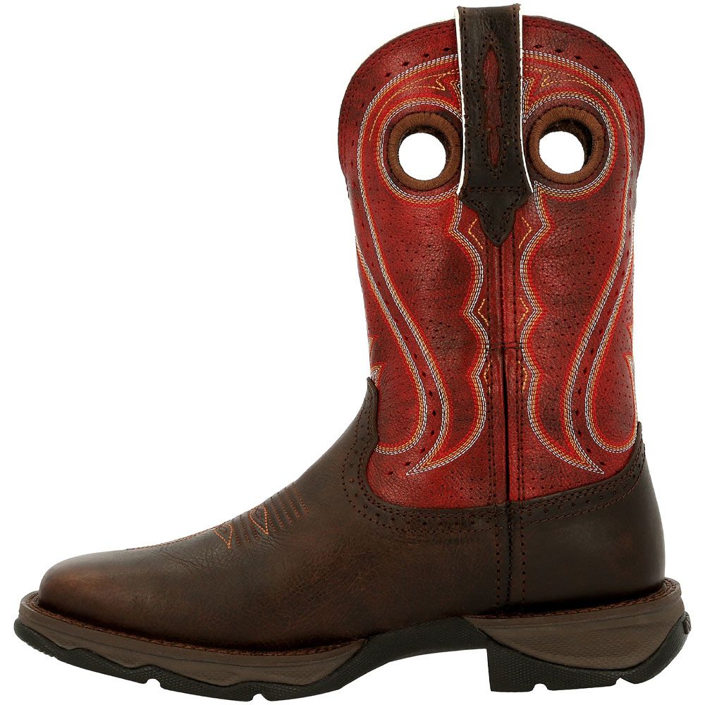 Durango Lady Rebel Crimson Womens 11" Western Boots Dark Chestnut Crimson Back View