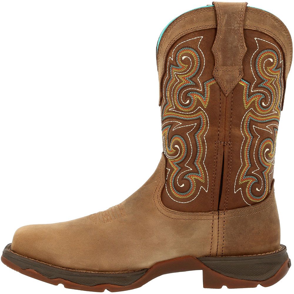 Durango Lady Rebel Dusty Brown Womens Composite Toe Work Boots Brown Back View