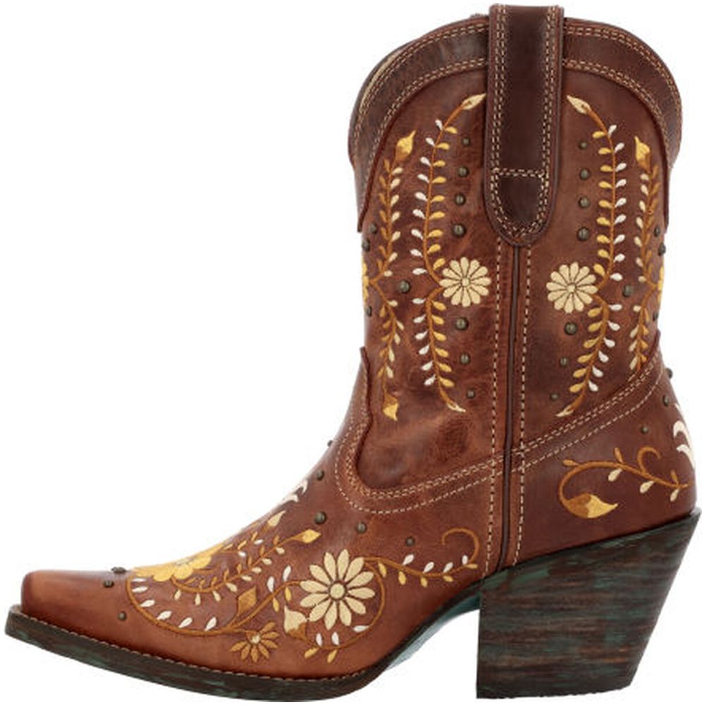 Durango Crush Golden Wildflower DRD0439 Womens Western Boots Golden Wildflower Back View