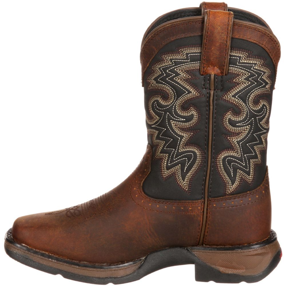 Durango DWBT049 Little Kids Western Boots Tan Black Back View