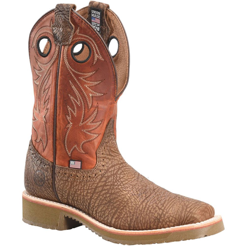 Double H DH4564 Luis Wide Toe Work Boots - Mens Light Brown