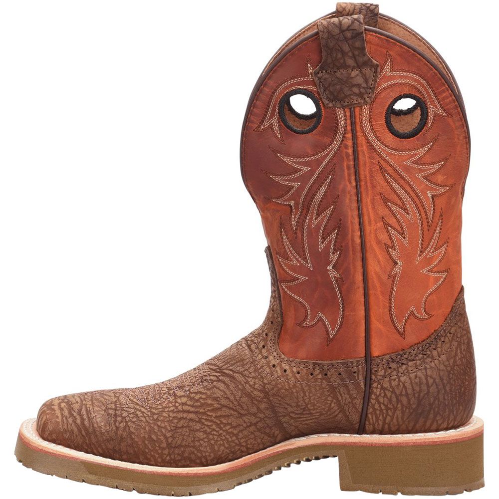 Double H DH4564 Luis Wide Toe Work Boots - Mens Light Brown Back View