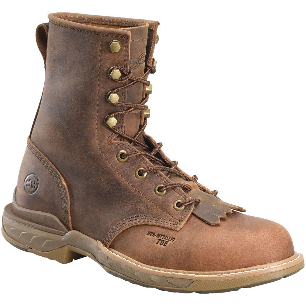 Double H Raid DH5393 Mens 8" Composite Toe Work Boots Medium Brown