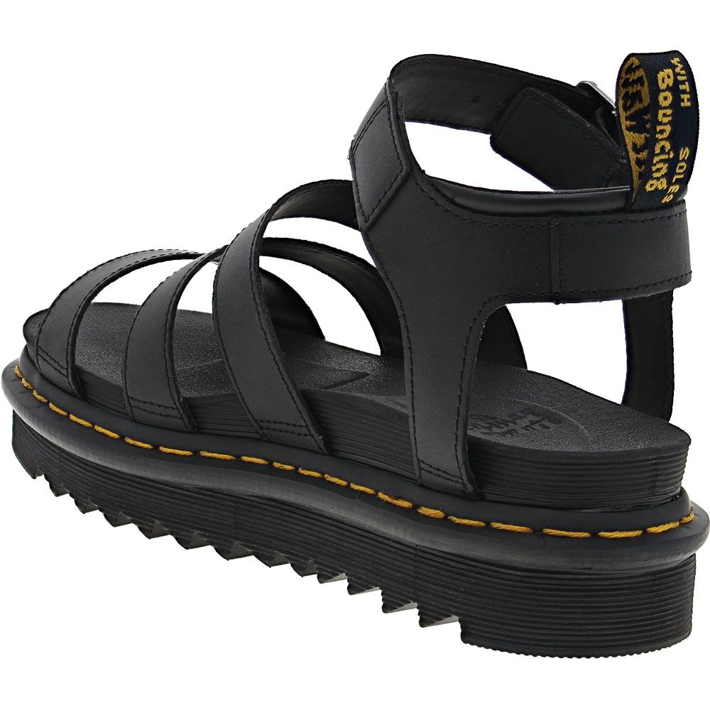 Dr. Martens Blaire Black Hydro Sandals - Womens Black Back View