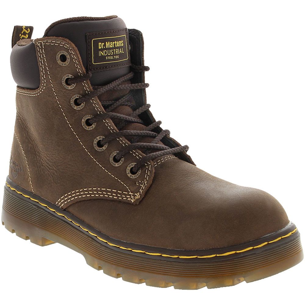 Dr. Martens Plenum Safety Toe Work Boots - Mens Dark Brown