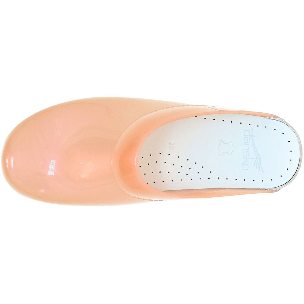 Dansko Sonja Clogs Casual - Womens Coral Translucent Back View