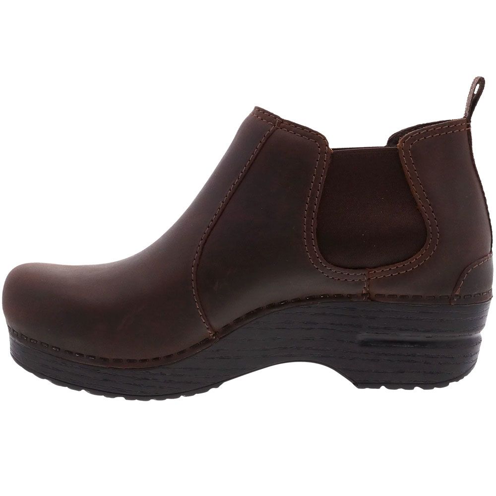 Dansko Frankie Shootie Boots Shoes - Womens Antq Brown Back View