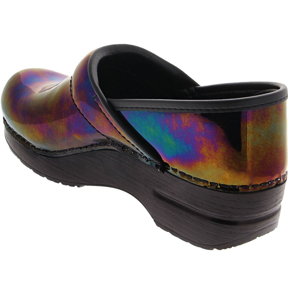 Dansko Pro 406 Clogs Casual Shoes - Womens Petrol Patent Back View