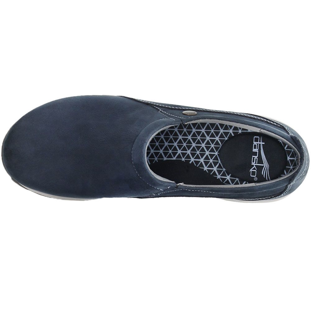 Dansko Patti Slip on Casual Shoes - Womens Navy Back View