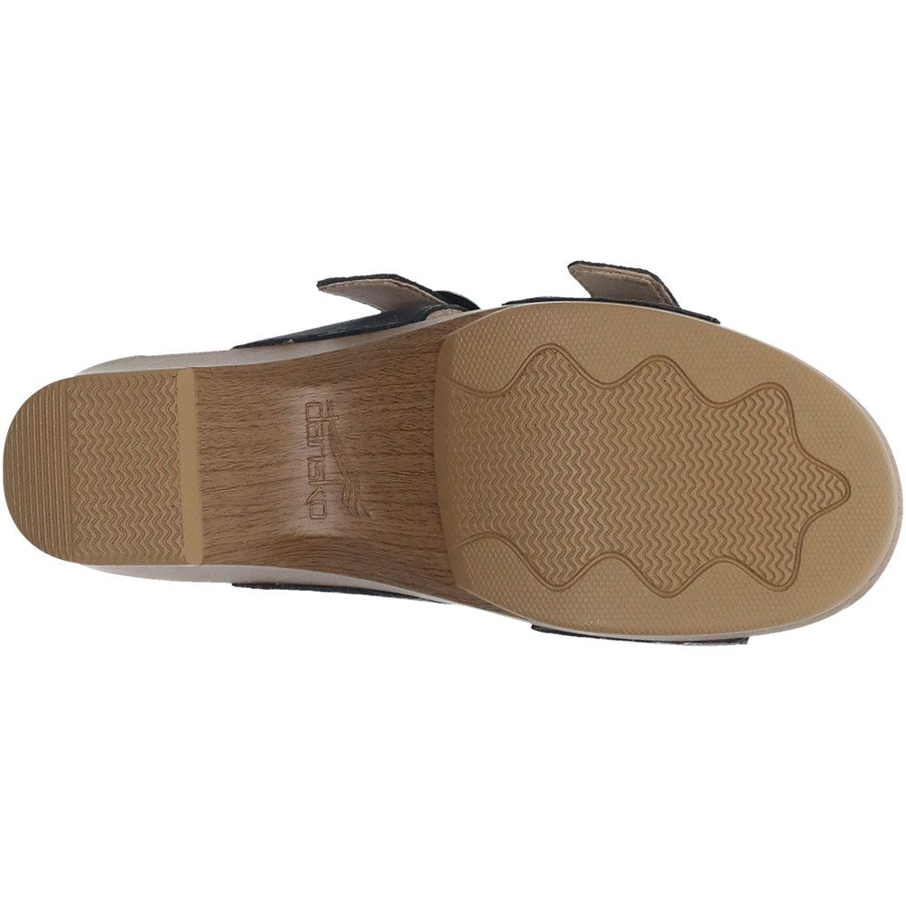 Dansko Sophie Sandals - Womens Black Tan Sole View