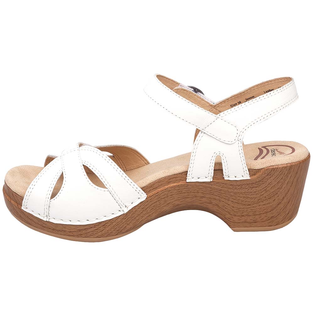 Dansko Season Sandals - Womens White Back View