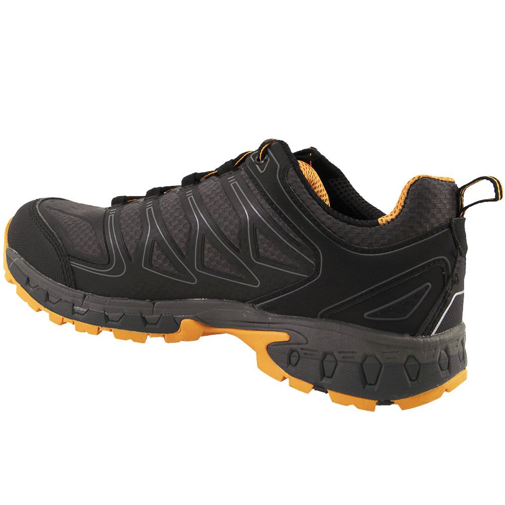 Dewalt Boron Safety Toe Work Shoes - Mens Black Yellow Back View