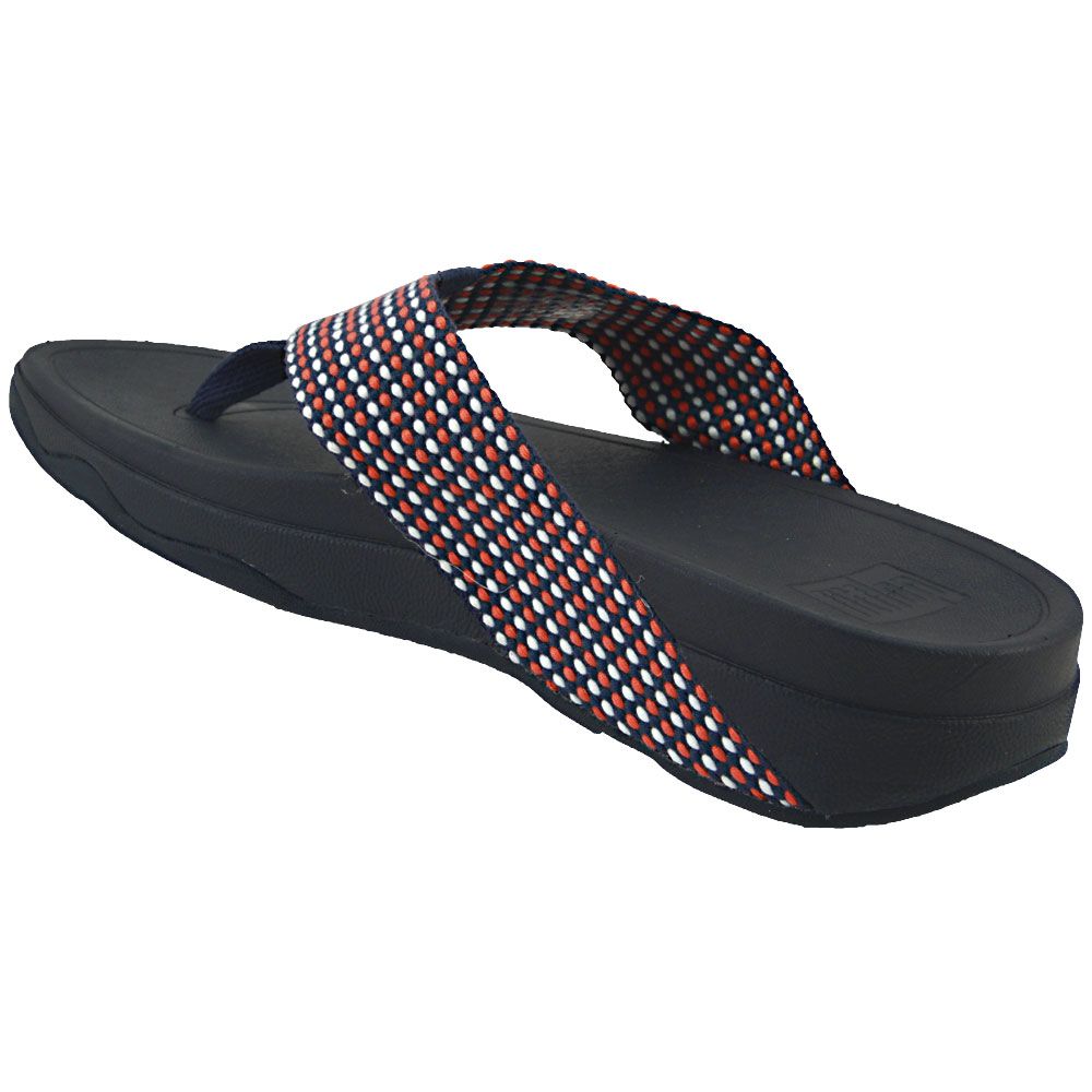 FitFlop Surfa Webbing Flip Flops - Womens Navy Back View