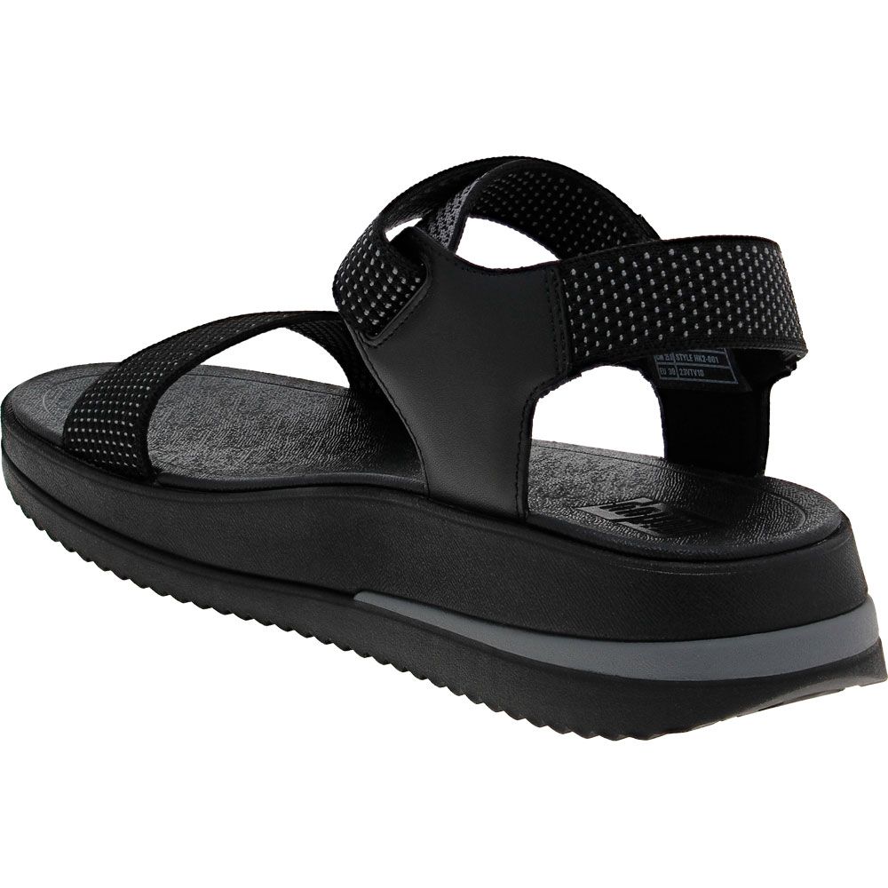 FitFlop Surff Webbing Back Strap Sandals - Womens Black Back View