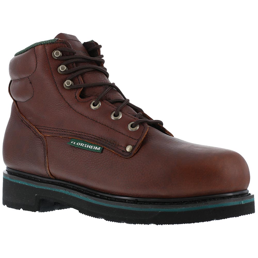 Florsheim Work Utility Steel Toe Work Boots - Mens Black Walnut