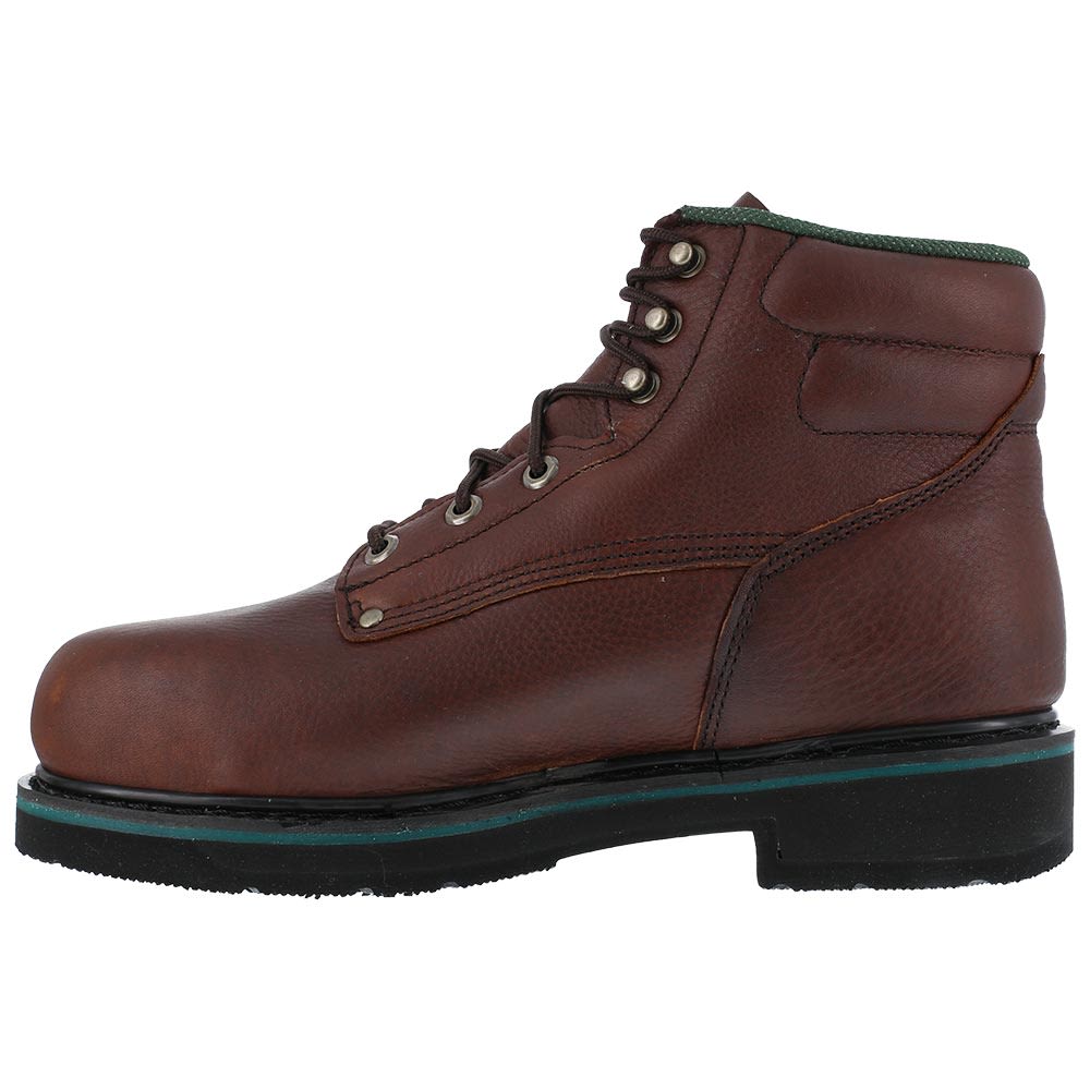 Florsheim Work Utility Steel Toe Work Boots - Mens Black Walnut Back View