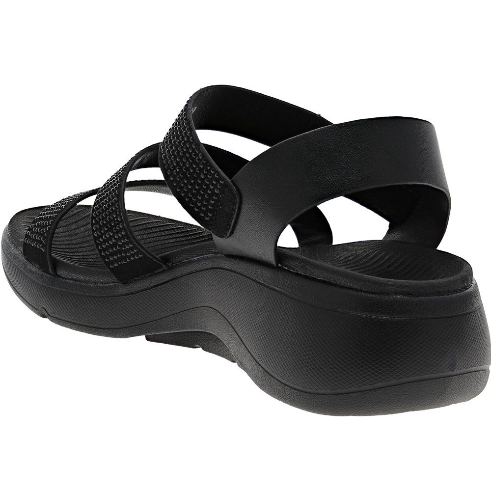 Flexus Jazzy Sandals - Womens Black Back View