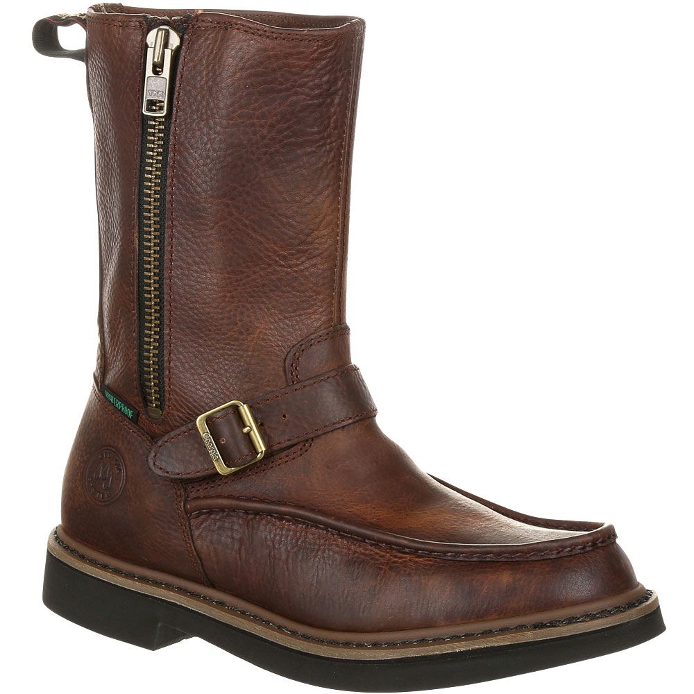 Georgia Boot Wellington Soft Toe Work Boot G4124 Brown