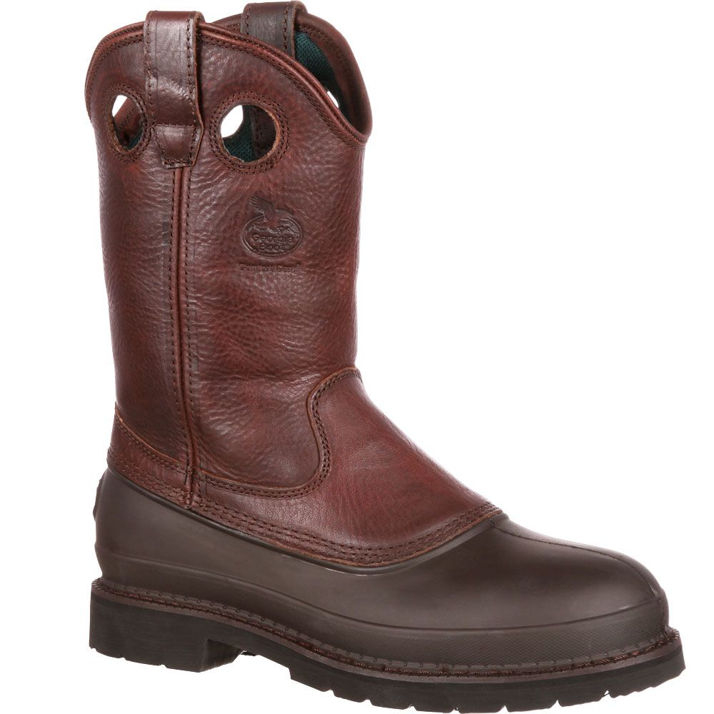 Georgia Boot Wellington Steel Toe Work Boots G5655 Brown