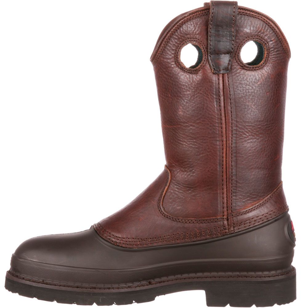 Georgia Boot Wellington Steel Toe Work Boots G5655 Brown Back View