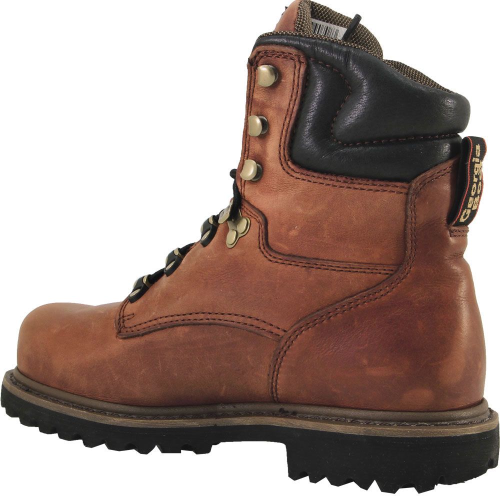 Georgia Boot G8315 Steel Toe Work Boots - Mens Briar Brown Back View