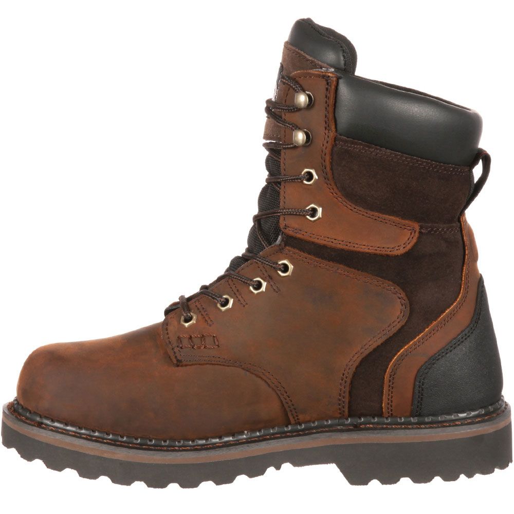 Georgia Boot G9334 Safety Toe Work Boots - Mens Dark Brown Back View