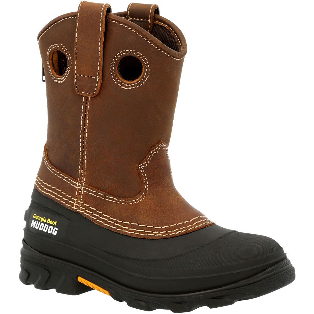 Georgia Boot Muddog GB00481Y Kids Rain Boots Brown