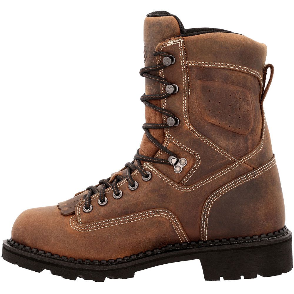 Georgia Boot USA Logger GB00538 Non-Safety Toe Work Boots - Mens Brown Back View