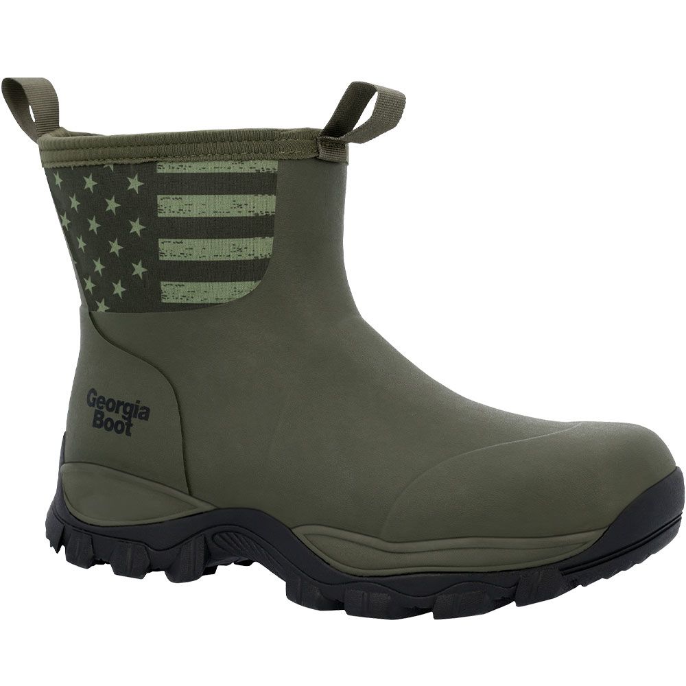 Georgia Boot GBR Mid GB00631 Rubber Boots - Mens Dark Green