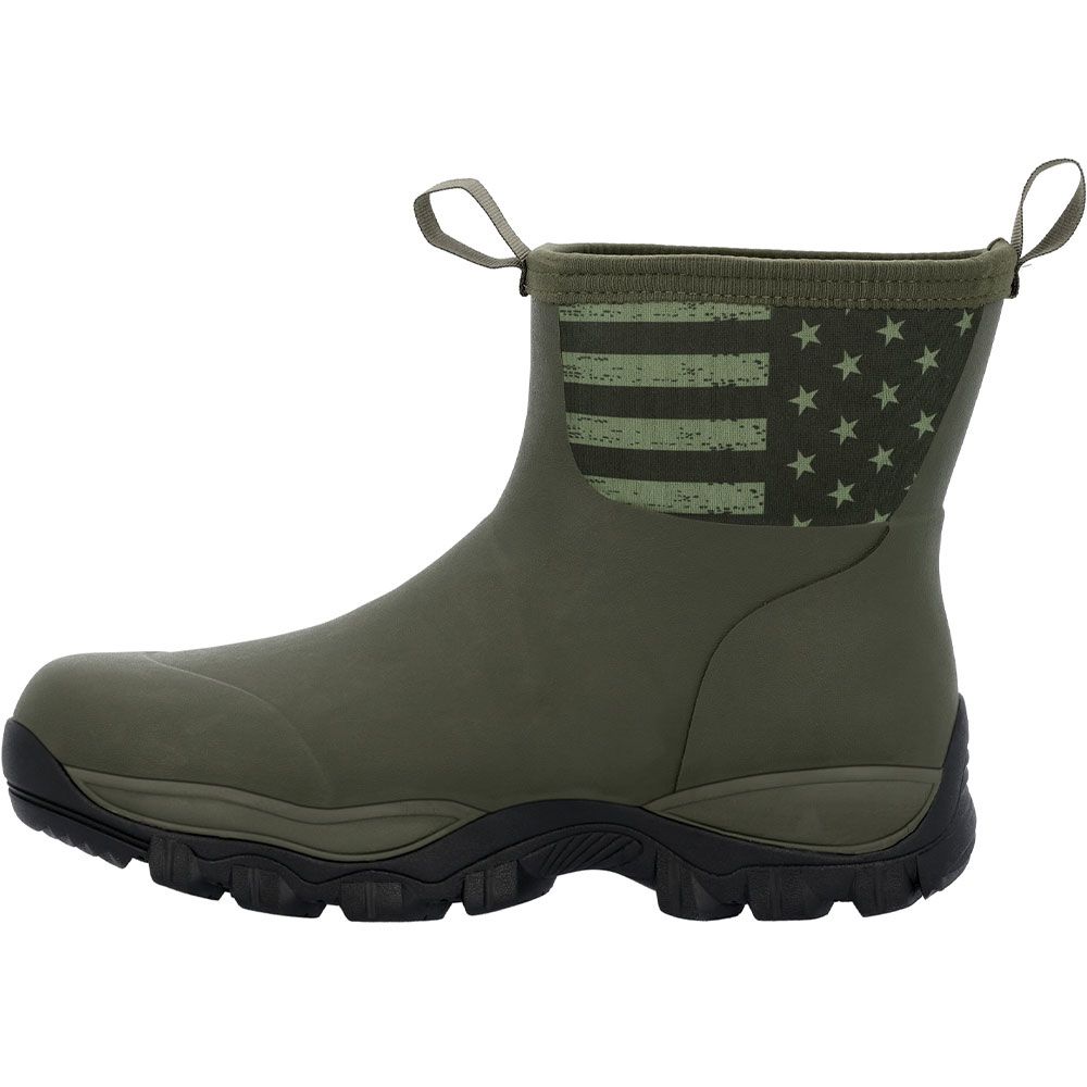 Georgia Boot GBR Mid GB00631 Rubber Boots - Mens Dark Green Back View