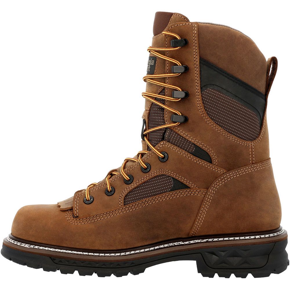 Georgia Boot GB00668 LTX Logger 9" WP Non-Safety Toe Work Boots - Mens Brown Back View