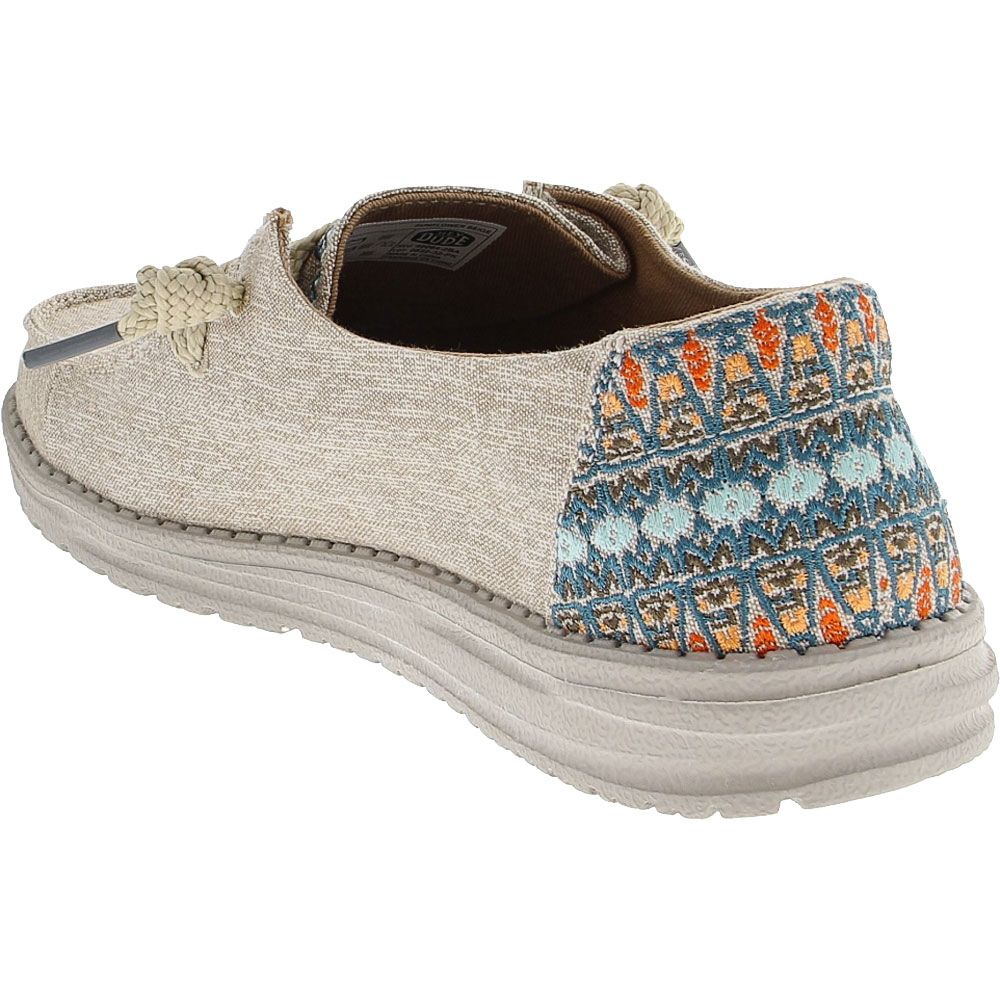 Hey Dude Wendy Flora Casual Shoes - Womens Sunflower Beige Back View