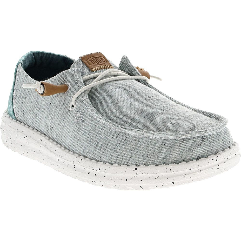 Hey Dude Wendy Heathered Slub Tropical Casual Shoes - Womens Blue