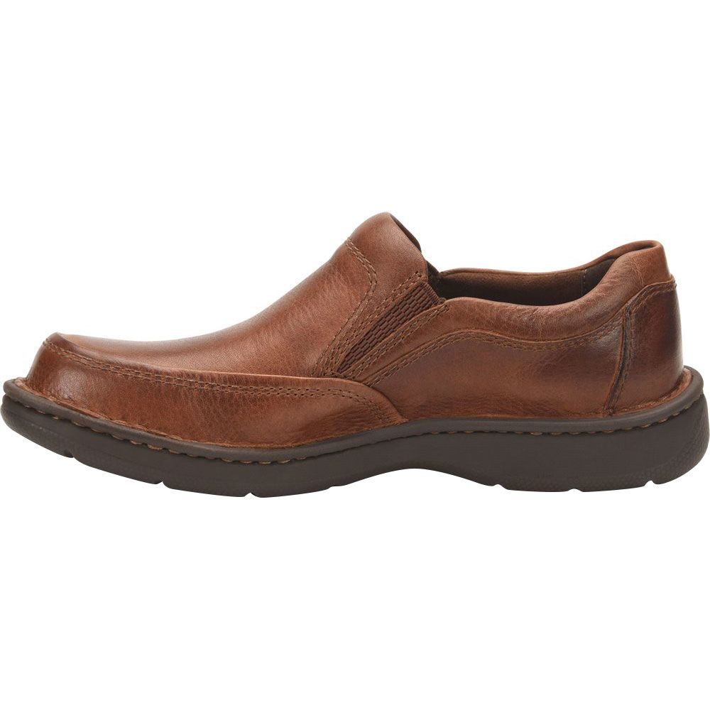 Born Blast 3 Slip On Casual Shoes - Mens Dark Tan Whiskey Brown Back View