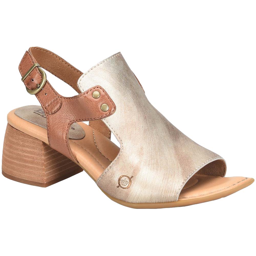 Born Sylvie Sandals - Womens Light Gold Panna Cotta Metallic