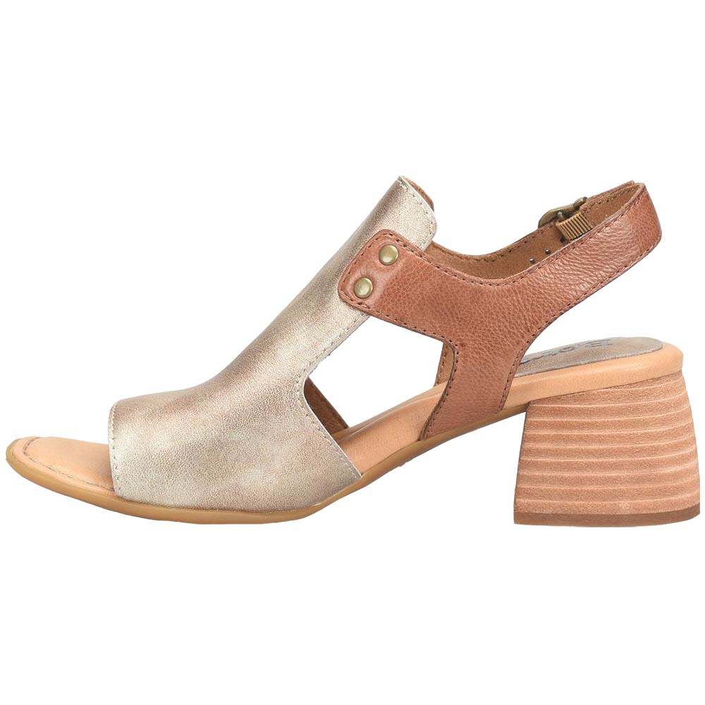 Born Sylvie Sandals - Womens Light Gold Panna Cotta Metallic Back View