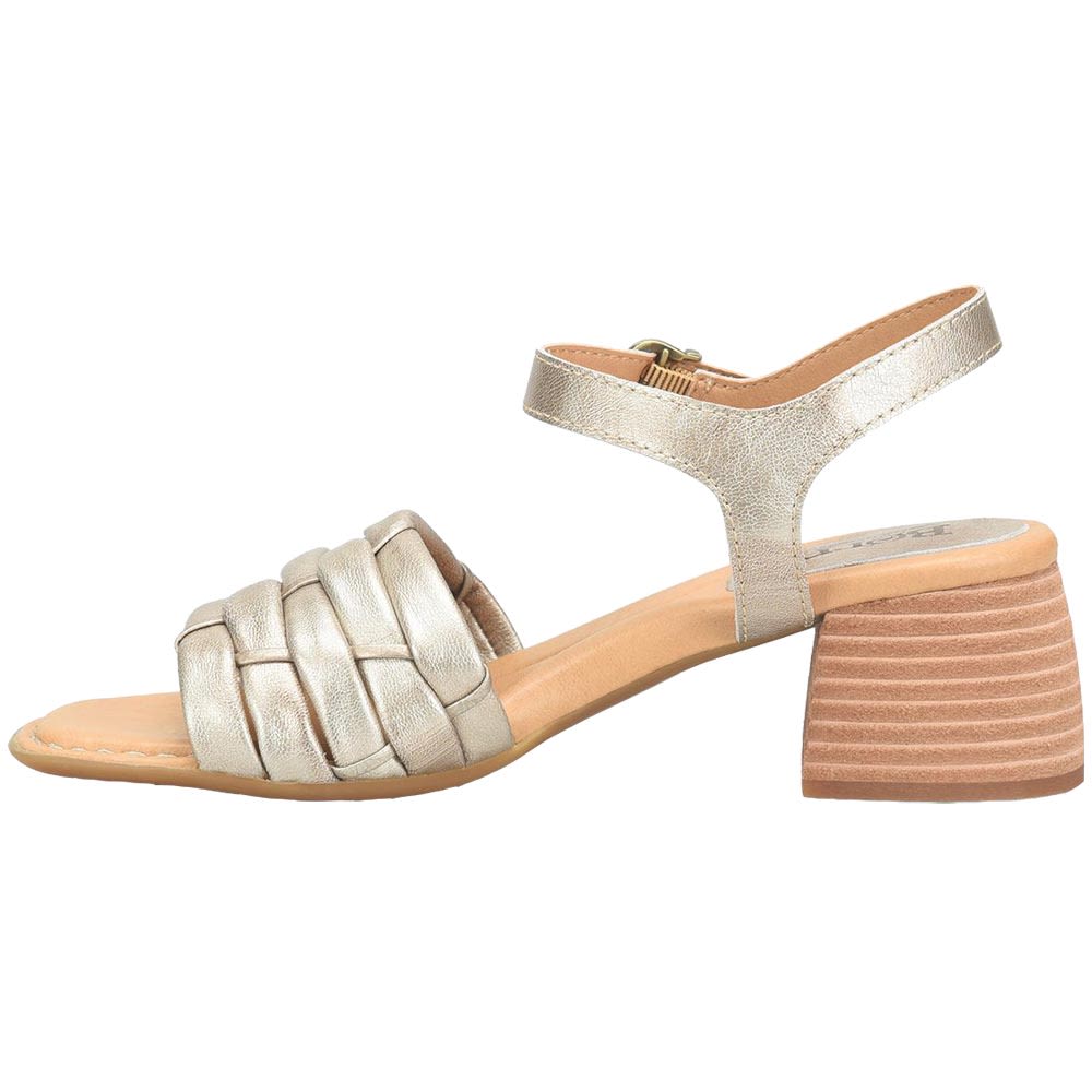 Born Shonie Sandals - Womens Light Gold Panna Cotta Metallic Back View