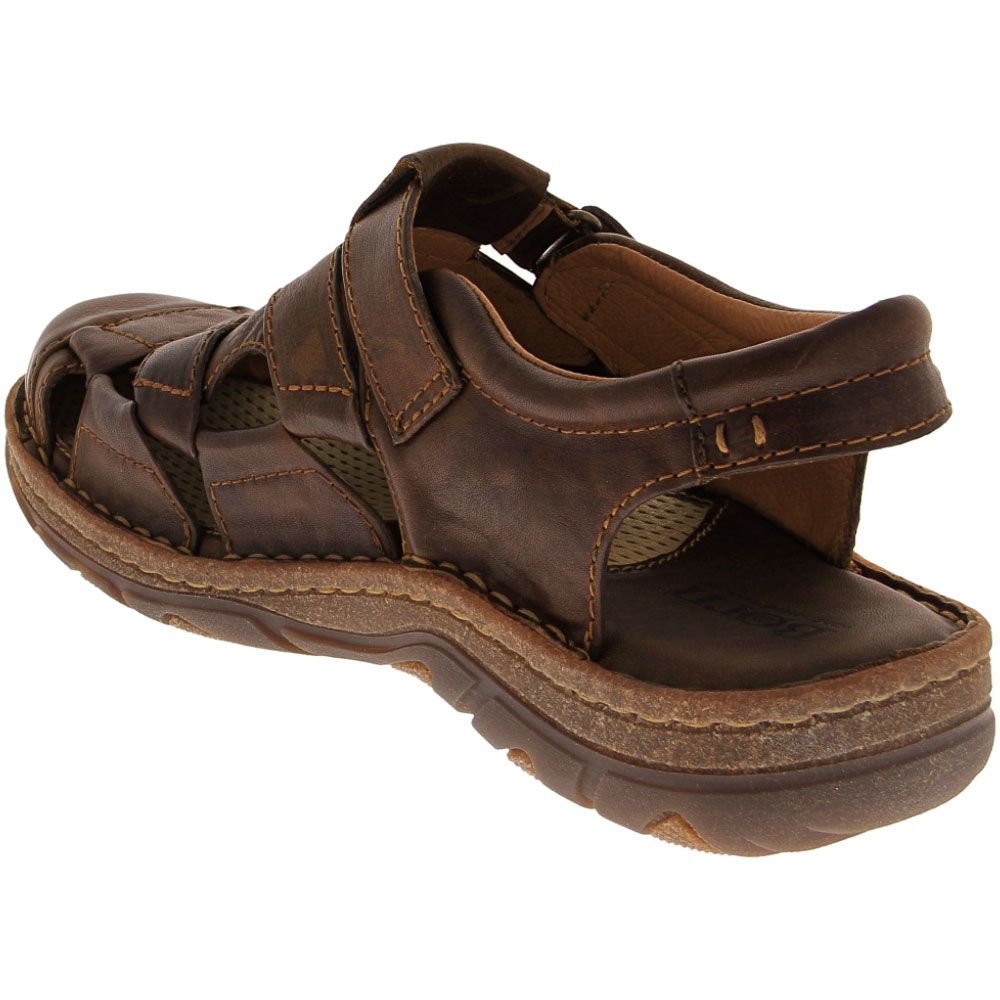 Born Cabot 3 Sandals - Mens Amber Brown Back View