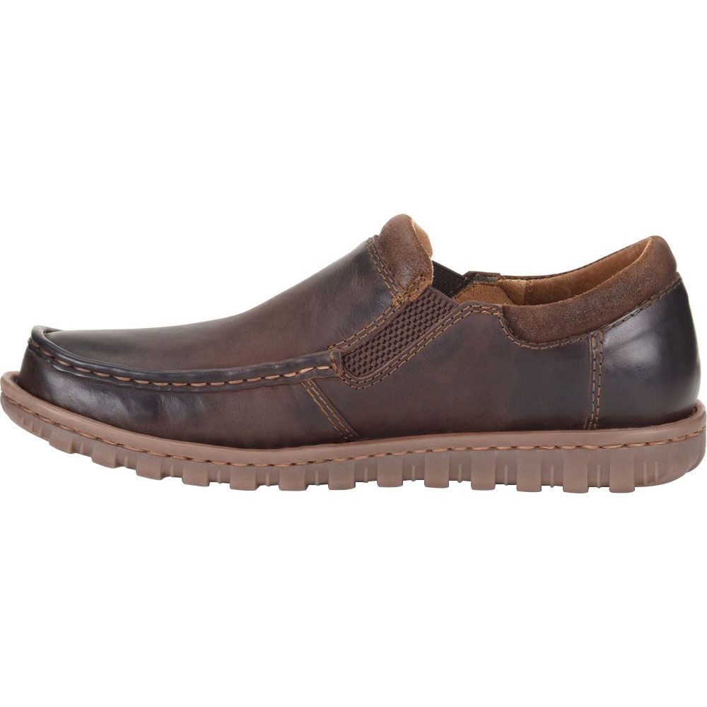 Born Gudmund Slip On Casual Shoes - Mens Dark Brown Back View